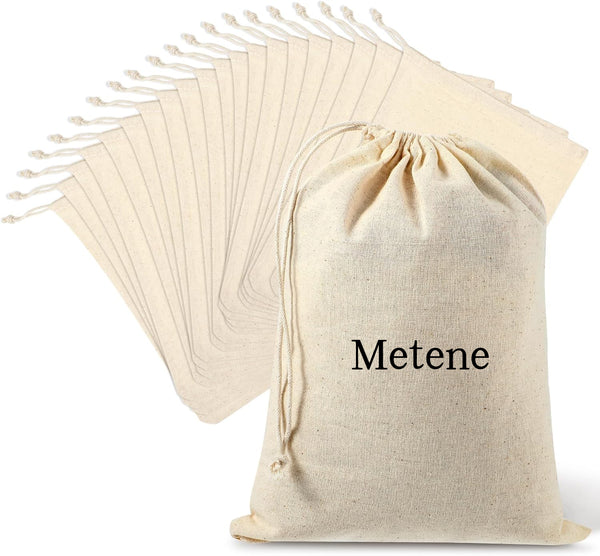 Metene Premium Burlap Gift Bags with Drawstring, Reusable Gift Bags, Burlap Bags, Linen Sacks Bag for Wedding Favors Party Jewelry Pouches, Christmas, Coffee, DIY Craft Bags